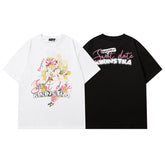 Men T Shirt Printed Couple Short Sleeve T-shirt Men and Women Street Casual Couple