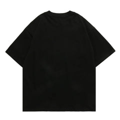 T-shirt homme Imprimé Col rond Manches courtes T-shirt Rétro Ample Homme et Femme