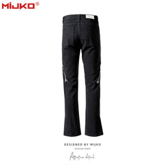 GGGard MIJKO series men's clothing women's spring and summer high street zipper decoration wide-footed trousers men's and women's straight jeans