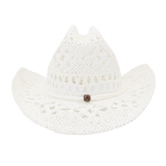 Chapeaux de cowboy en paille pour hommes et femmes, chapeau de paille d'extérieur, printemps et été