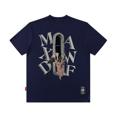 T-shirt homme noir T-shirt streetwear homme et femme couple ample à manches courtes