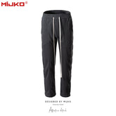 Mens Vintage Pants Breasted Sports Black Casual Pants MIJKO