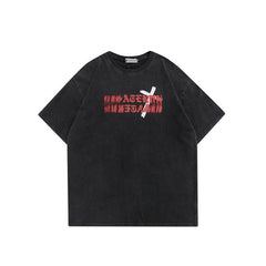 T-shirt pour Homme Imprimé Rose à Manches Courtes T-shirt Couple Homme et Femme Ample