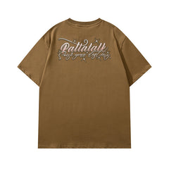 Men T Shirt Printed Couple Casual Short-Sleeved T-shirt Men and Women Hip Hop