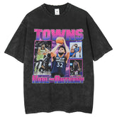 Men T Shirts Make Old Basketball Print Short Sleeve T-Shirt Dark Vintage