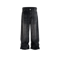 Men Vintage Pants washed trousers texture design men's and women's straight jeans MIJKO