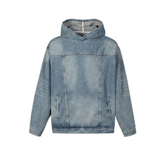 Mens Jacket Distress Unisex Blue Mainstream Fashion Jacket MIJKO