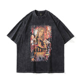 T-shirt Homme Manches Courtes T-shirt Été Ample Hommes et Femmes Hip Hop Américain Streetwear