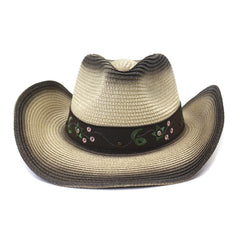Chapeaux de cowboy en paille Protection solaire en bord de mer pour hommes et femmes