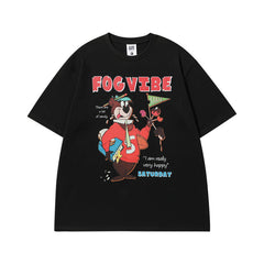 T-shirt Homme Couple T-shirt Homme et Femme Tendance Marque Vintage Ample Manches Courtes