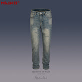 Mens Vintage Pants Distressed Jeans MIJKO
