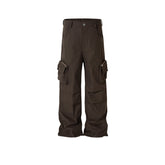 Men's Vintage Pants Straight Pants Men's and Women's Multi-Pocket Toolwear Casual Pants MIJKO
