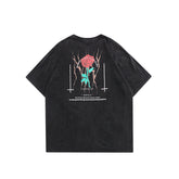 T-shirt pour Homme Imprimé Rose à Manches Courtes T-shirt Couple Homme et Femme Ample