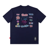 T-shirt Homme Manches Courtes Été Ample Rétro High Street Homme et Femme Couple