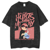 Men T Shirts Old Summer Washing Short Sleeve Printed T-Shirts