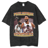 Mens T Shirts Printed Old Washing T-Shirts Street Loose