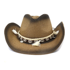Chapeaux de cowboy en paille Printemps et été Hommes et femmes Protection solaire Chapeau de soleil