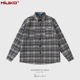 Mens Jacket Plaid Jacket Unisex MIJKO