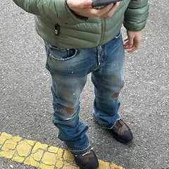 Men's Vintage Pants Men's and Women's Wide-footed Jeans MIJKO