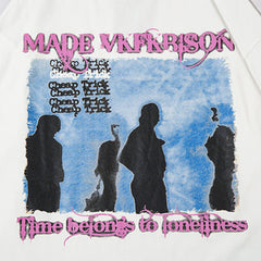 Men Long Sleeve T Shirt Figure Print Loose Casual