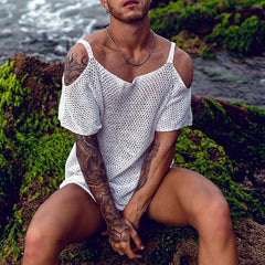 Rave Outfits Mens Vest Bottoming Shirt