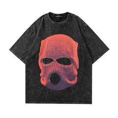 T-shirt homme imprimé Hiphot, délavé, vintage, manches courtes