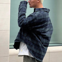 Mens Jacket Unisex Plaid Jacket MIJKO