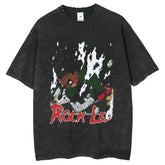 Mens T Shirts Anime Character Print T-Shirt Cotton Casual