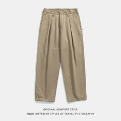 Men Cargo Pants Retro Classic Casual Pants Men's Spring Loose Trousers