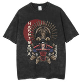 Mens T Shirts Naruto print T-shirt short sleeve washed and old