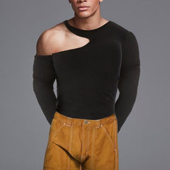 Rave Outfits Men Vest Knitted Top