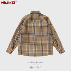 Mens Jacket Plaid Jacket Unisex MIJKO