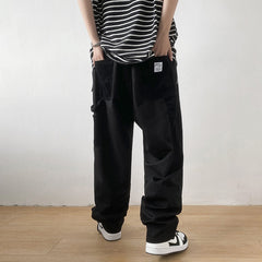 Men Cargo Pants Retro Classic Overalls Men's Loose Casual Pants Trendy Teen Long Pants All-Matching