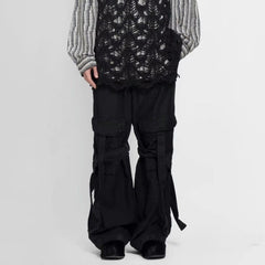 Men's Vintage Pants Men's Women's Straight Pull Overalls MIJKO