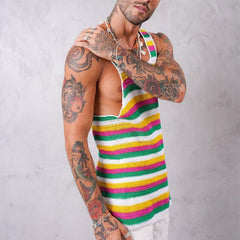 Rave Outfits Mens Vest Bottoming Shirt