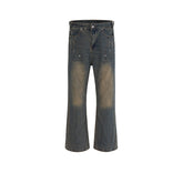 Men Vintage Pants Ripped Pants Long Pants Men's and Women's Washed Water Old Jeans MIJKO