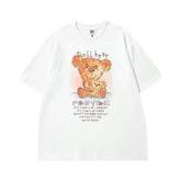 Men T Shirt Bear Printed Cotton Short-Sleeved T-shirt Baby Boy and Girl Summer Loose