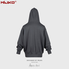 Mens Jacket Simple Solid Color Hooded Sweater MIJKO
