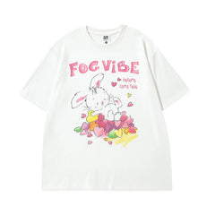 T-shirt imprimé à manches courtes pour hommes et femmes, style national, mode urbaine rétro, ample, demi-manches, pour couple.