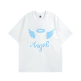 Men T Shirt Sweet Cool Love Puff Print Couple Short Sleeve T-shirt Men and Women