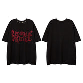 T-shirt à manches courtes imprimé strass pour homme, coupe ample, décontracté, pour l'été
