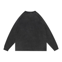Men Long Sleeve T Shirt Personalized Printing Distressed Loose