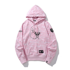 2026 new bape shark luminous spot camouflage zipper double hat sweater hooded trousers jacket set