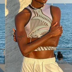 Rave Outfits Mens Vest Print