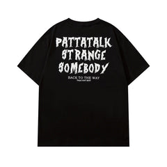T-shirt homme à manches courtes avec lettres graffiti en trois dimensions, pour hommes et femmes, style rétro, pour couple