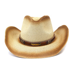 Chapeau de cowboy en paille pour hommes et femmes - Chapeau de plage