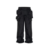Men's Vintage Pants Men's Women's Straight Wide Feet Waterproof Zipper Casual Pants MIJKO