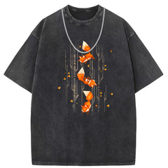 Men T Shirts Short Sleeve T-Shirt Women Washed Old American Street