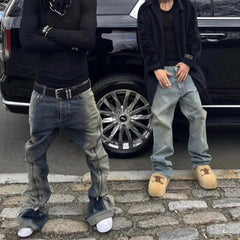 Men's Vintage Pants Men's Women's Contrast Trousers RICK Jeans MIJKO