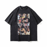 T-shirt homme Hip Hop déchiré à manches courtes pour hommes et femmes Street